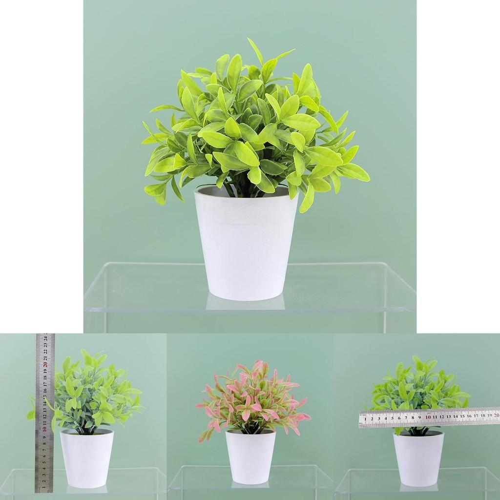 Plastic Faux Greenery Indoor Outdoor Plant Pot Decorative Small Potted Plant For Desk
