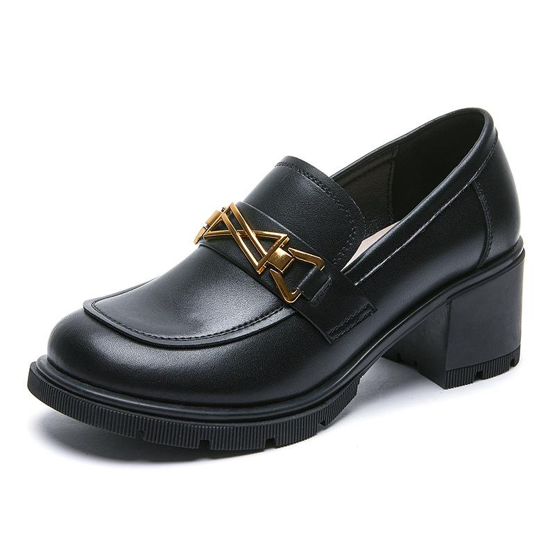 British Style Fashion Temperament Retro Slip-on Small Leather Shoes Mary Jane Women's Shoes