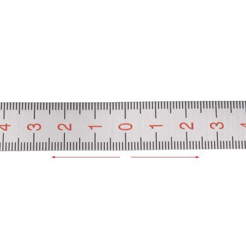 uxcell Center Measuring Ruler, Workbench Ruler, 60mm-0-60mm Measuring Range, Adhesive Tape, Aluminum, with Hole (From Center)
