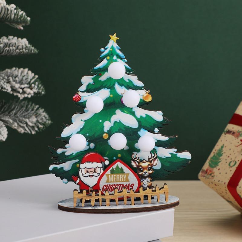

Настольные украшения для рождественской елки Деревянные поделки Рождественская тематика ресторан Отель настольное украшение
