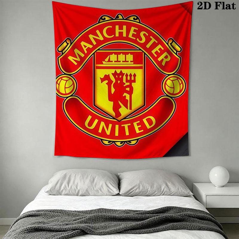 Man Utd G Wall Hanging Printed Fabric Blanket Decorative Tapestries for Bedroom Living Room Home Decor