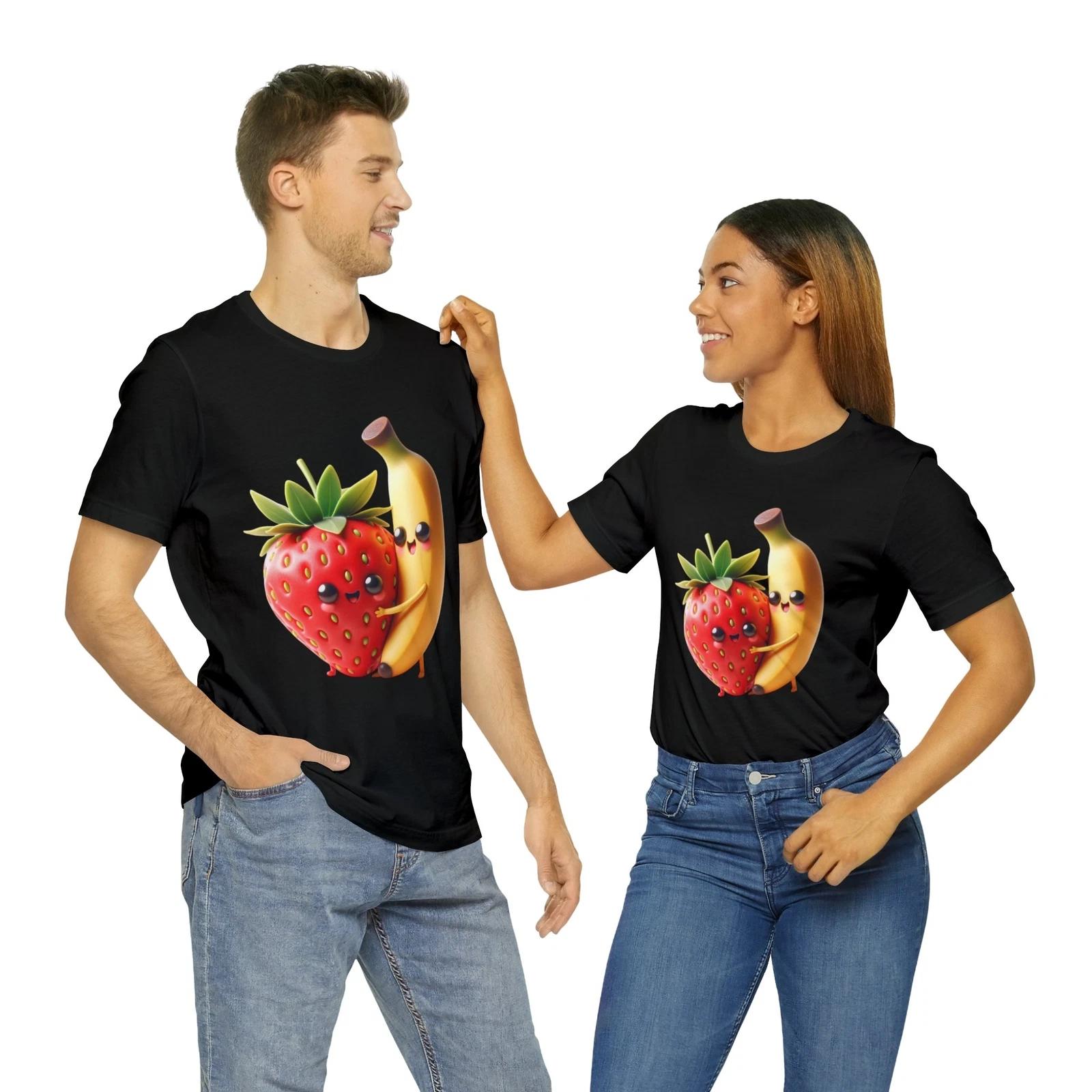 strawberry shirt banana shirt valentines shirt new couple shirt cute shirt funny 3XL