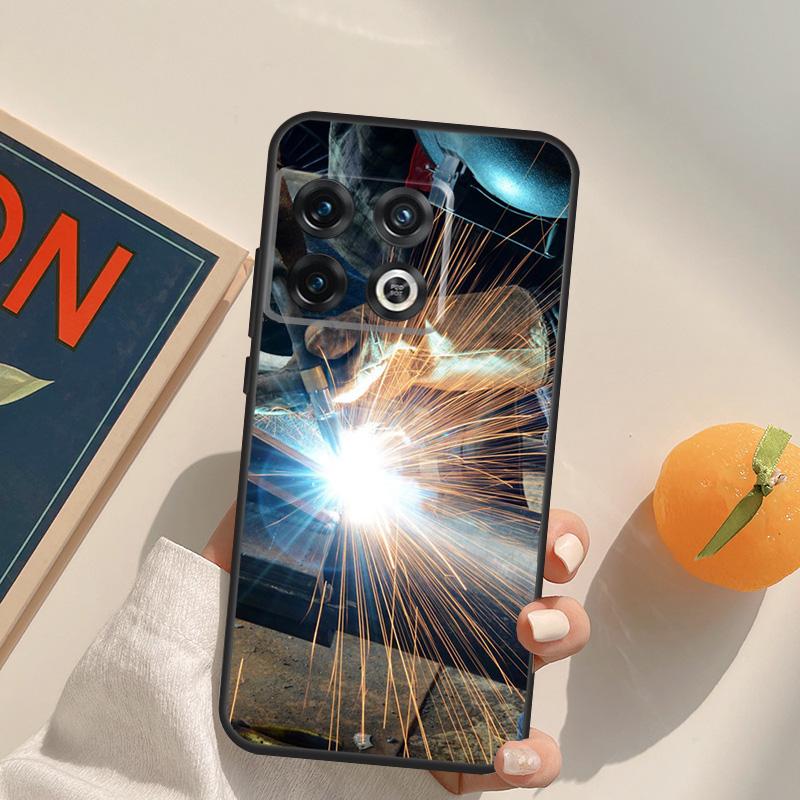 Welder Welding Hot Metal Worker Case For OnePlus 13T 10T 10R 12R 13R 15 13 12 11 10 9 Pro Nord CE 5 2 3 4 Lite N20 N30 Cover
