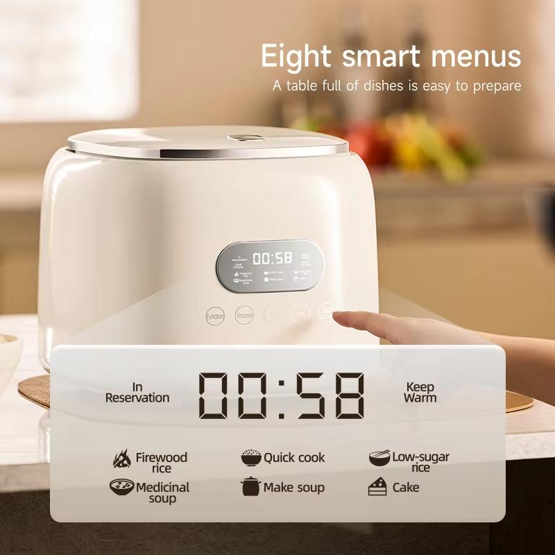 2.5L Smart 8-Intelligent Programme 400W Multicooker Low Sugar 24H Timer Electric Rice Cooker Food Warmer