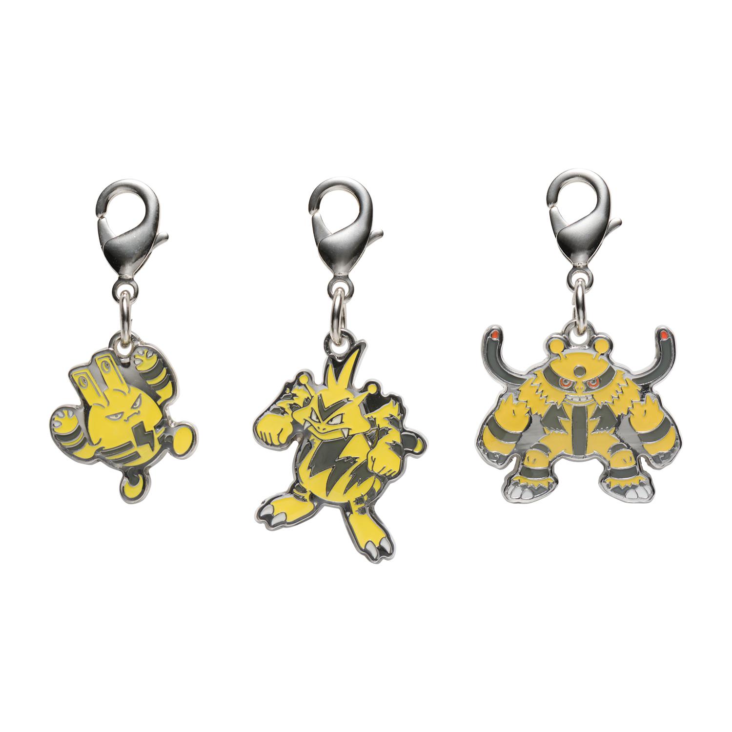 

[Pokemon] Pokemon Center National Pokedex Metal Charm - Elekid, Electabuzz, Electivire (Numbers 239, 125, 466)