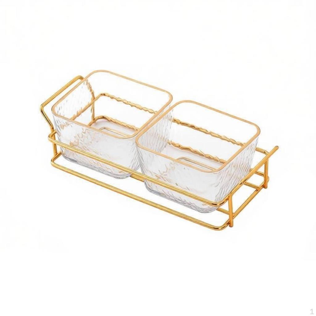 6 Compartment Snack Tray Luxury Design Divided Serving Dish Set Food Grade Material Bowls with