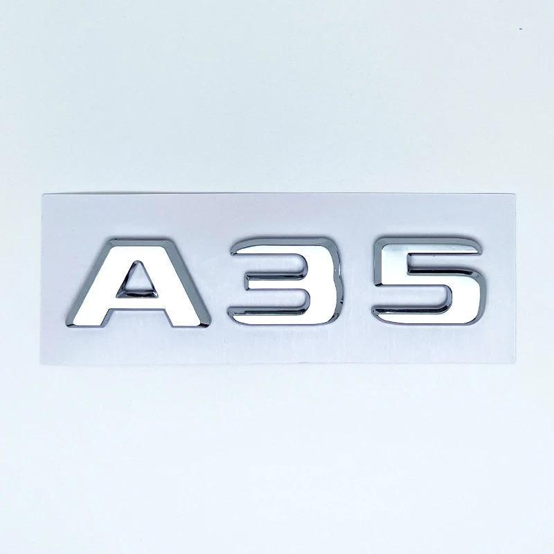 CXAFM1 Silver Black Letters A35 Turbo 4matic Emblem for Mercedes Benz AMG Car Fender Trunk Rear W176 W177 Logo Sticker Accessories