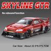 1:24 GTR-R34 S15 Diecast Alloy Model Toys Car Toys Shock Absorption with Sound Light Doors Opened Vehices Kids Fashion Ornaments