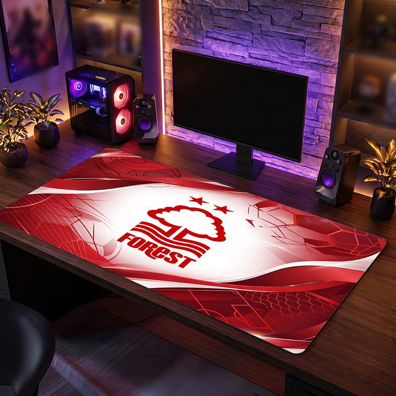 Nottingham Forest Voetbal Print Grote Muispad, Antislip Uitgebreide Gaming Bureau Mat voor Kantoor Thuis