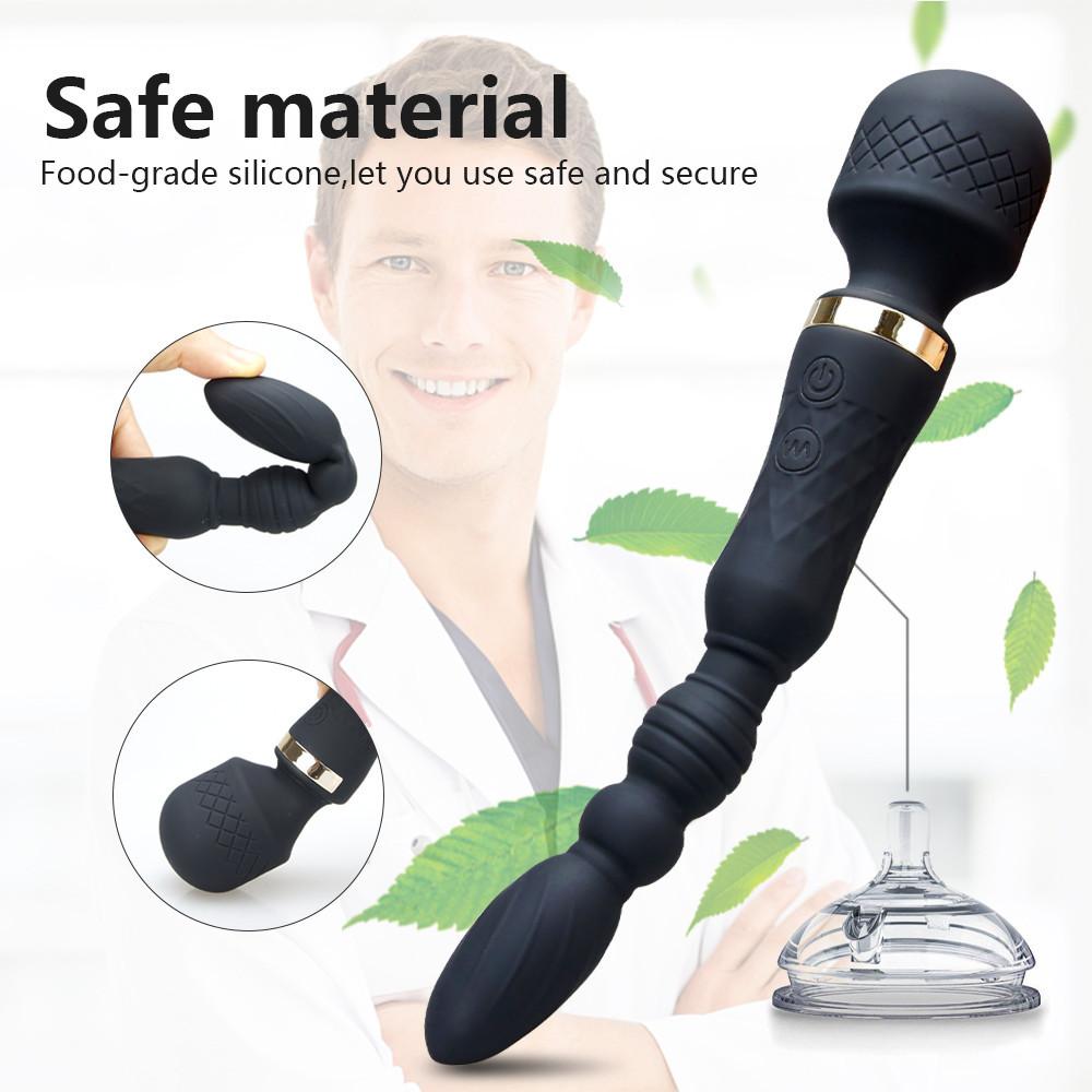 Výkonný Dildo Vibrátor AV Magic Wand Masážní přístroj G-Spot Sexuální hračka pro ženy Stimulátor klitorisu pro páry Zboží pro dospělé