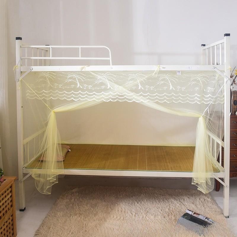 Dorm Room Mosquito Net With Single Door For Student Beds Polyester Fabric No Frame