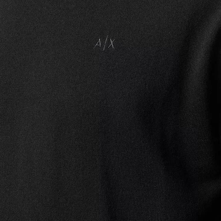 Armani Exchange Einfarbig Hoher Kragen Freizeit Pullover Pullover Herrenpullover Schwarz 8NZM3C-ZM8AZ-1200