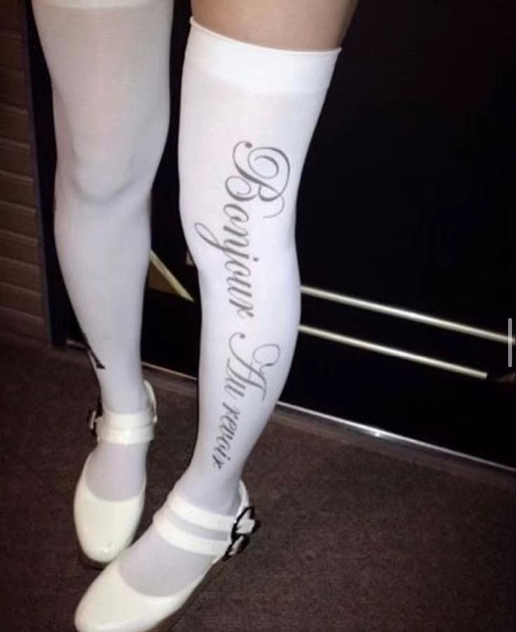 Punk Printed Long Socks Women's Sweet Cool Japanese Style Stockings Pantyhose Seasonal JK Socks Legs Warmers Sexy Accessories
