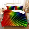 Superior Colorful Rainbow Duvet Cover Print Bedding Set King Size For Kid Teen Girls Microfiber Boho Comforter Cover Pillowcases