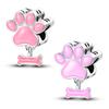 Cute Cat Dogs Charms Fit Fashion Original Bracelets Pet Paw  925 Silver Bulldog Schnauzer Akita Dog Beads DIY Jewelry Making