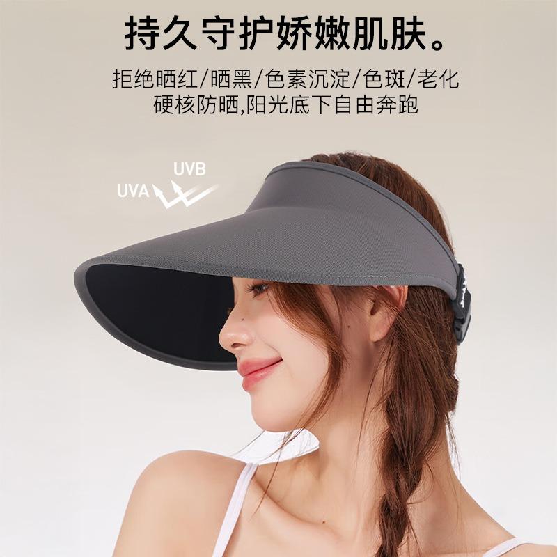 New Breathable Enlarged and Widened Brim, Empty Top Sunscreen Cap, UV Protection, Adjustable Hat Circumference, Wear On Both Sides