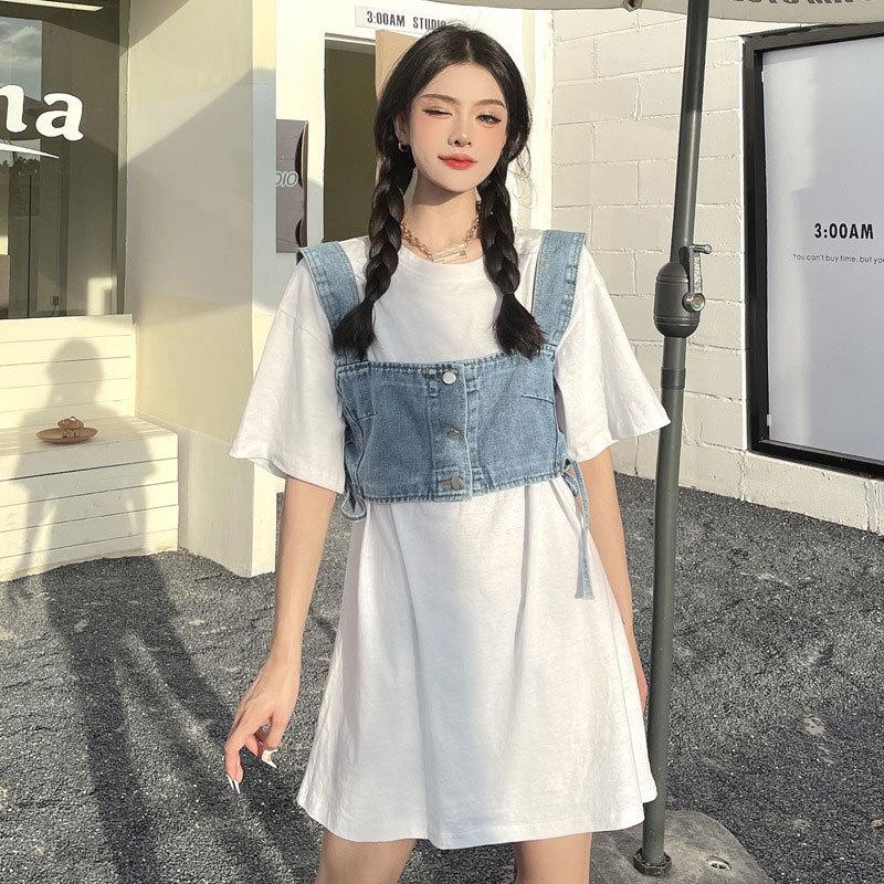 Stylish Elegance Fashion Female Casual Vest Short Denim Small Camisole Female Straps Design Sense Outside Wear Undershirt Stacking Tops Female