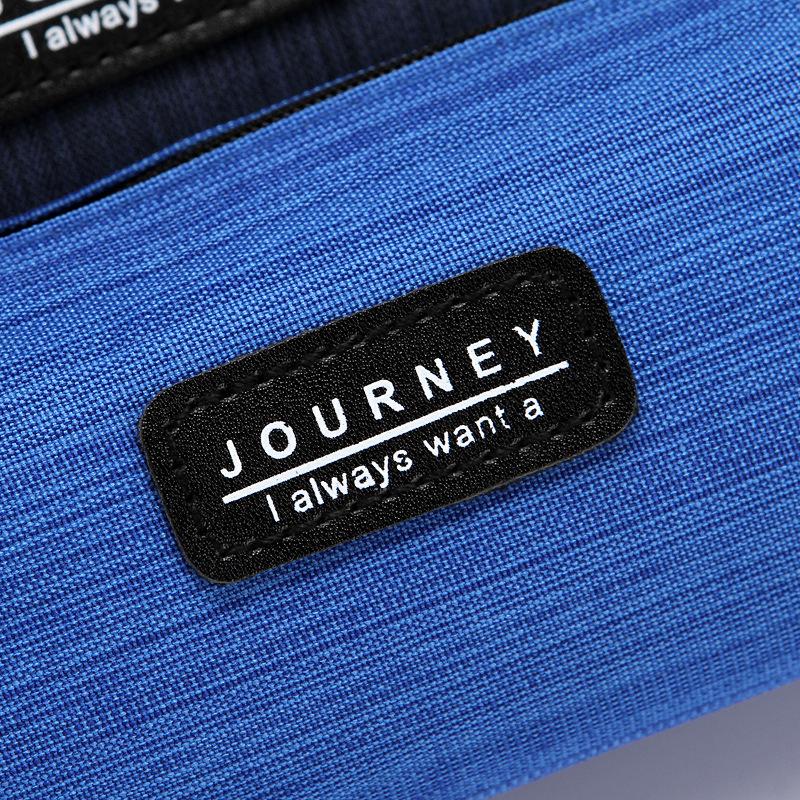 Creative Minimalist Striped Oxford Cloth Pencil Case - Plain Color Stationery for Elementary Students with Logo Print