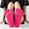 Women's Spring and Autumn Thickened Yoga and Fitness Floor Silicone Anti Slip Five Finger Socks