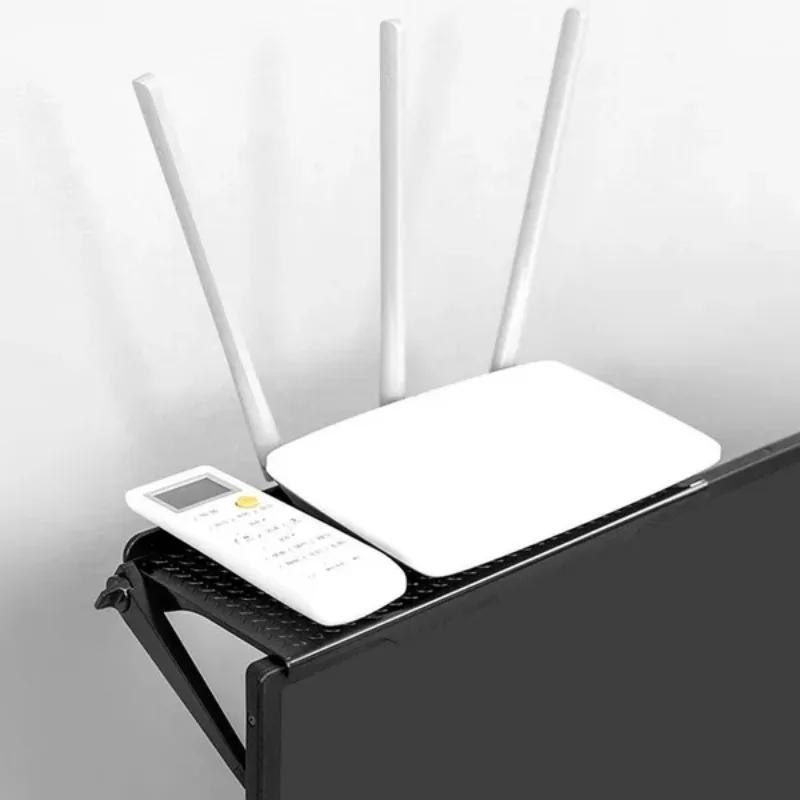 1 Pc TV Screen Top Storage Holder Multifunction Computer Screen Router Plastic Organizer Shelf (Only Shelf)
