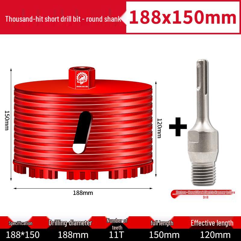 Compact Electric Hammer Water Drill Bit Set for Sharp Hole Opening in Range Hood, Wire Box, and Wall.