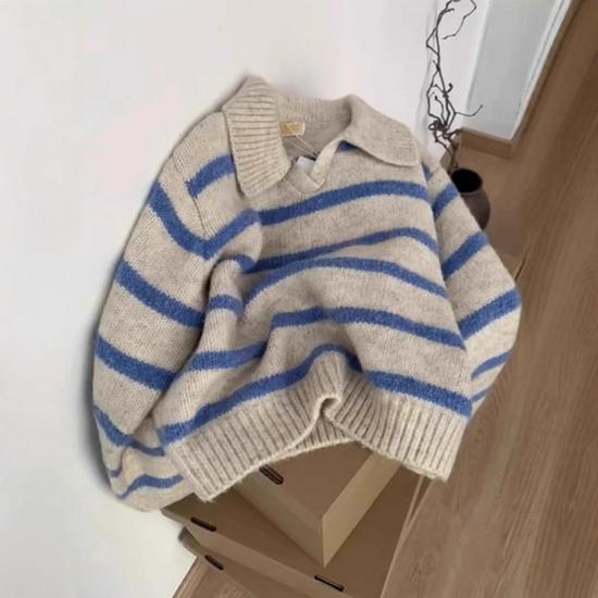 2024 Tea-Themed Fashionable Women's Knitted Sweater Cardigan - Early Autumn, Round Neck, High-End Style.