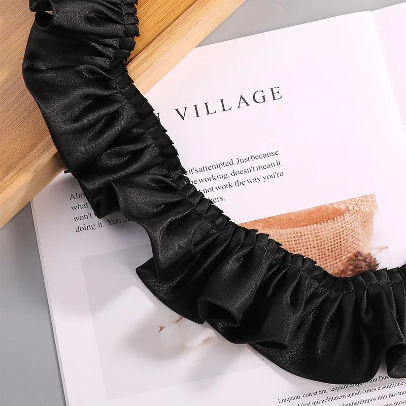 30meter Double Satin Wavy Ribbon leaf 55MM Chroma Colorful Skirt Lace Bows DIY Handmade Hair Accessories Gown Material