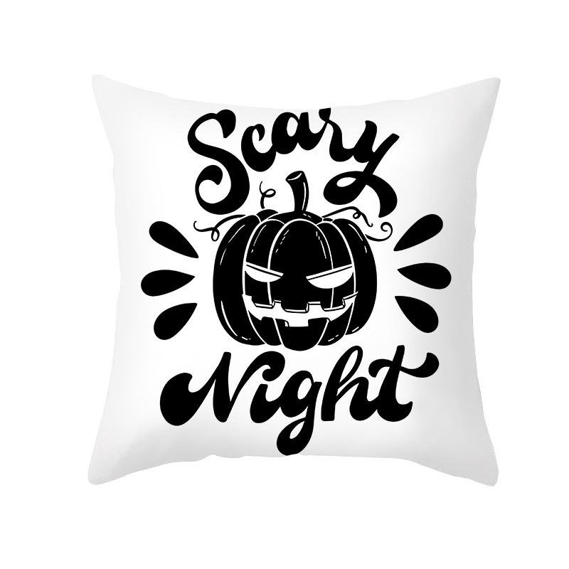 Halloween Pillow Cover Cartoon Pumpkin Head New Peach Skin Cushion Cover Sofa Cushion