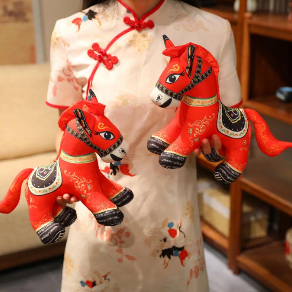 Traditional Chinese Zodiac Good Luck Pony Doll Chinese Zodiac Stuffed Pony  Children's Gift