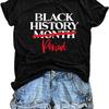 Black History T Shirts Women Black History Month Period Shirt African American Tshirt Black Freedom Graphic Tees Tops