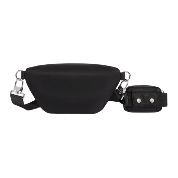 Kenzo Micro Logo Zipper Nylon Waist Bag Women waist bag Black FE62SA707F01