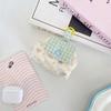 1pc Multi-Function Quilted Makeup Bag Mini Portable Cosmetic Bag Snap Closure Small Storage Bag Travel