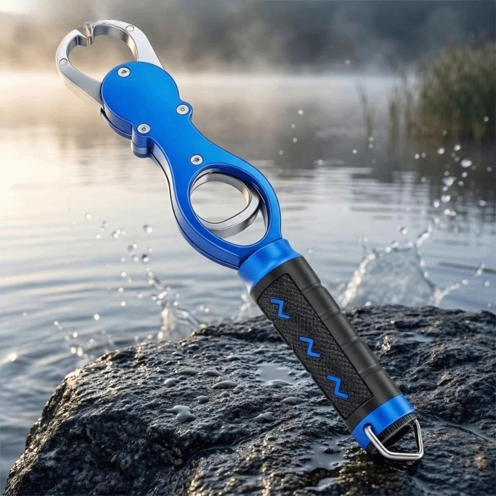 Heavy Duty Fishing Gripper Long Handle Fish Holder Weight Scale Fish Lip Gripper Fishing Tool