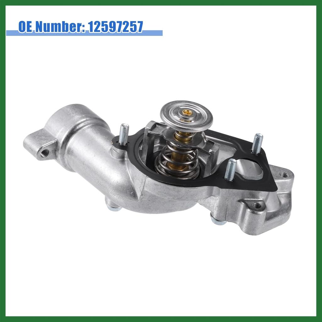 Motoforti Car Engine Coolant Thermostat Housing Assembly 12597257 for Buick Rendezvous 3.6L 2004-2006 for Buick Lacrosse 3.6L 2005-2008 Long-lasting