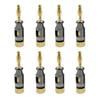 8PCS 4mm Banana Plug Spiral Type Adapter Electronic Connector Screw Stereo Speaker Audio Copper Terminal