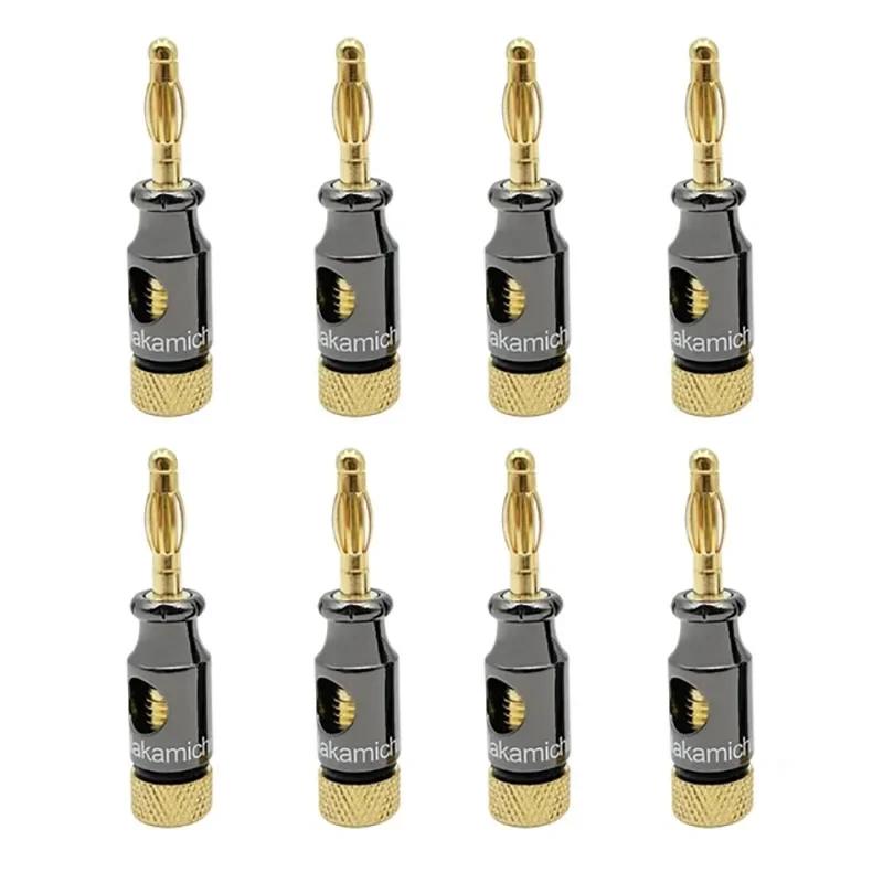 

8PCS 4mm Banana Plug Spiral Type Adapter Electronic Connector Screw Stereo Speaker Audio Copper Terminal