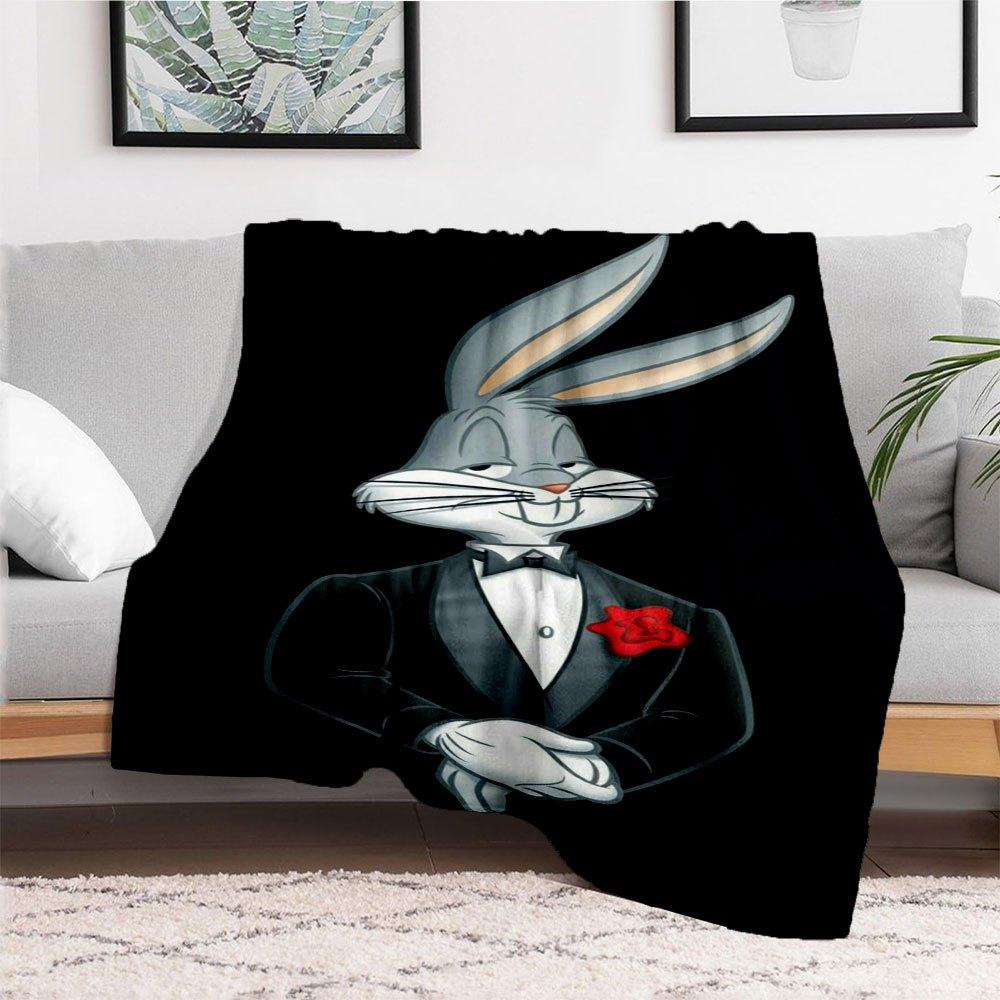 Bugs Bunny Tuxedo Costume for Men - Formal Suit with Rose Lapel PinBlanket Flannel Throw Blanket for Sofa, Bed, Travel, Camping, Office
