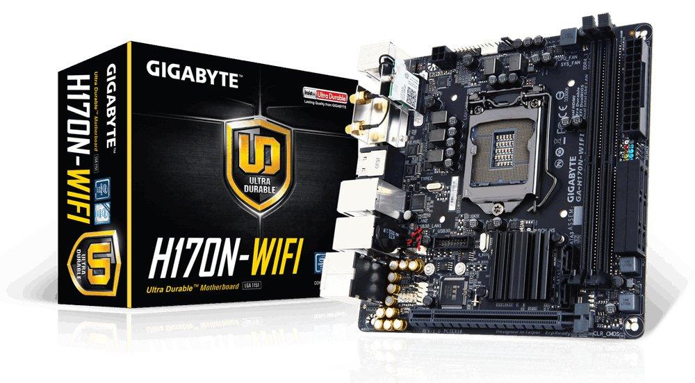 

Материнська плата GIGABYTE з чіпсетом Intel H170 Mini-ITX GA-H170N-WIFI