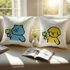 Lucky Four leaf clover Pillow Case Sofa and Living Room Decorative Cushion Covers Dust-proof and Mite-proof Invisible Zipper