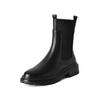 Fashion Shoes Woman England Style High Street Retro 2025 Autumn Winter Cowhide Chelsea Boots Women Casual Fashion Black Platform Boots