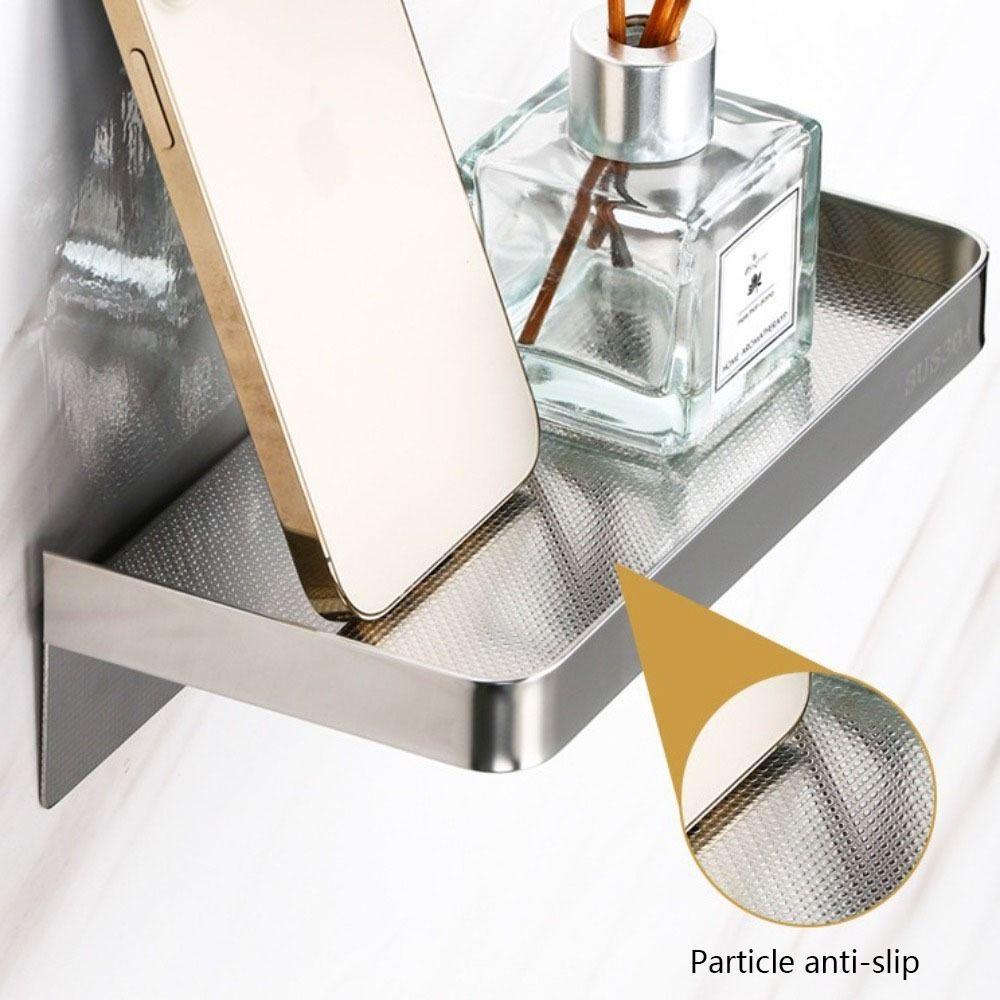 Punch-Free Phone Storage Rack Multifunction Shower Basket Paper Stand Toilet Phone Holder  Bathroom