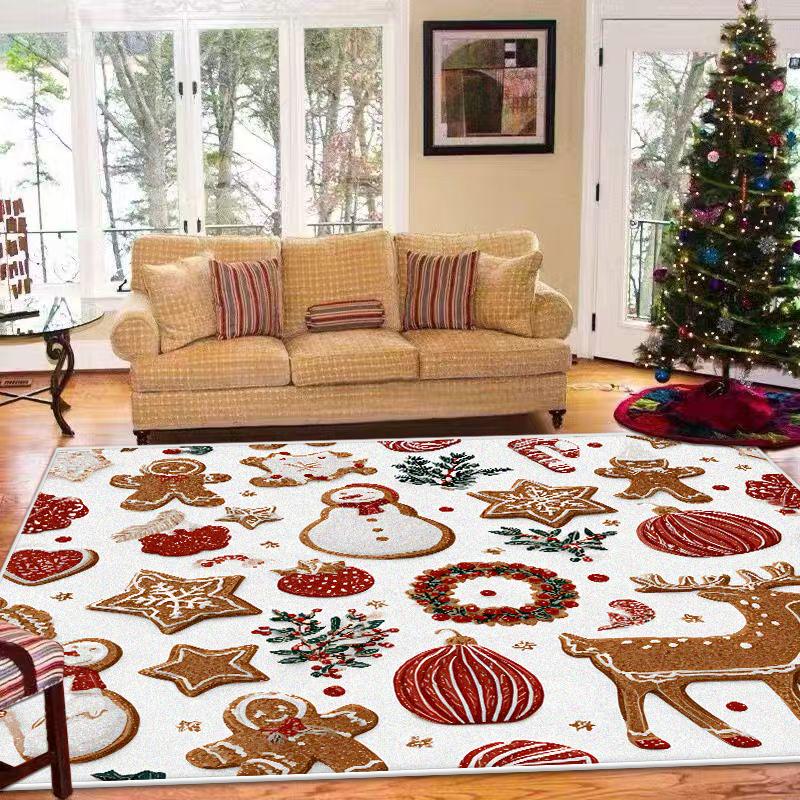 Christmas Carpet Children's Bedroom Decoration Large Area Rugs Sofa Side Carpets ForSoft Fluffy Cartoon Floor Mat  Living Room