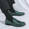 Fashion New Driving Loafers Men's Pointed Mirror Patent Leather Casual Shoes Wedding Dress Homecoming Footwear Zapatos Hombre
