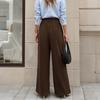 Fall New Style Solid Color High-waist Wide-leg Casual Pants for Women