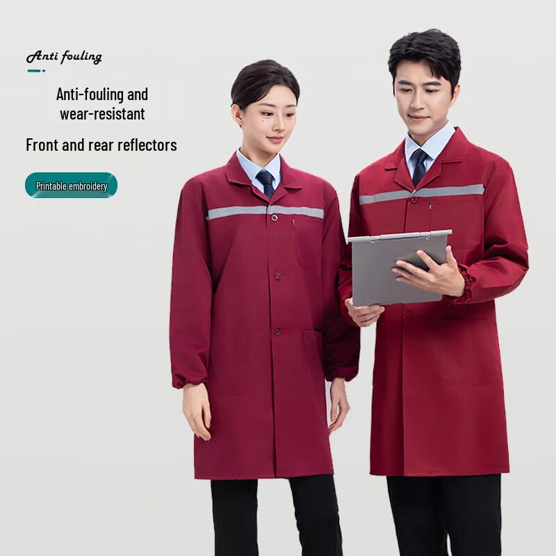 Men s Durable Reflective Long Sleeve Work Lab Coat L