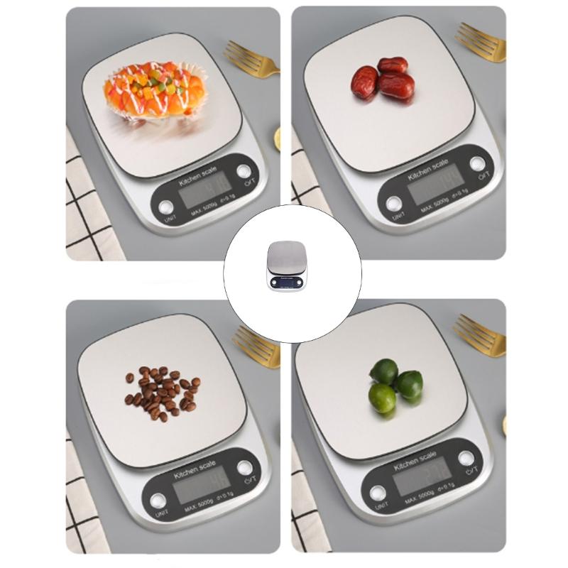 Professional Baking Scale  Precise Measurement 5kg Extreme Rustless Face Large LCD Screen Unit Conversion Weight Function