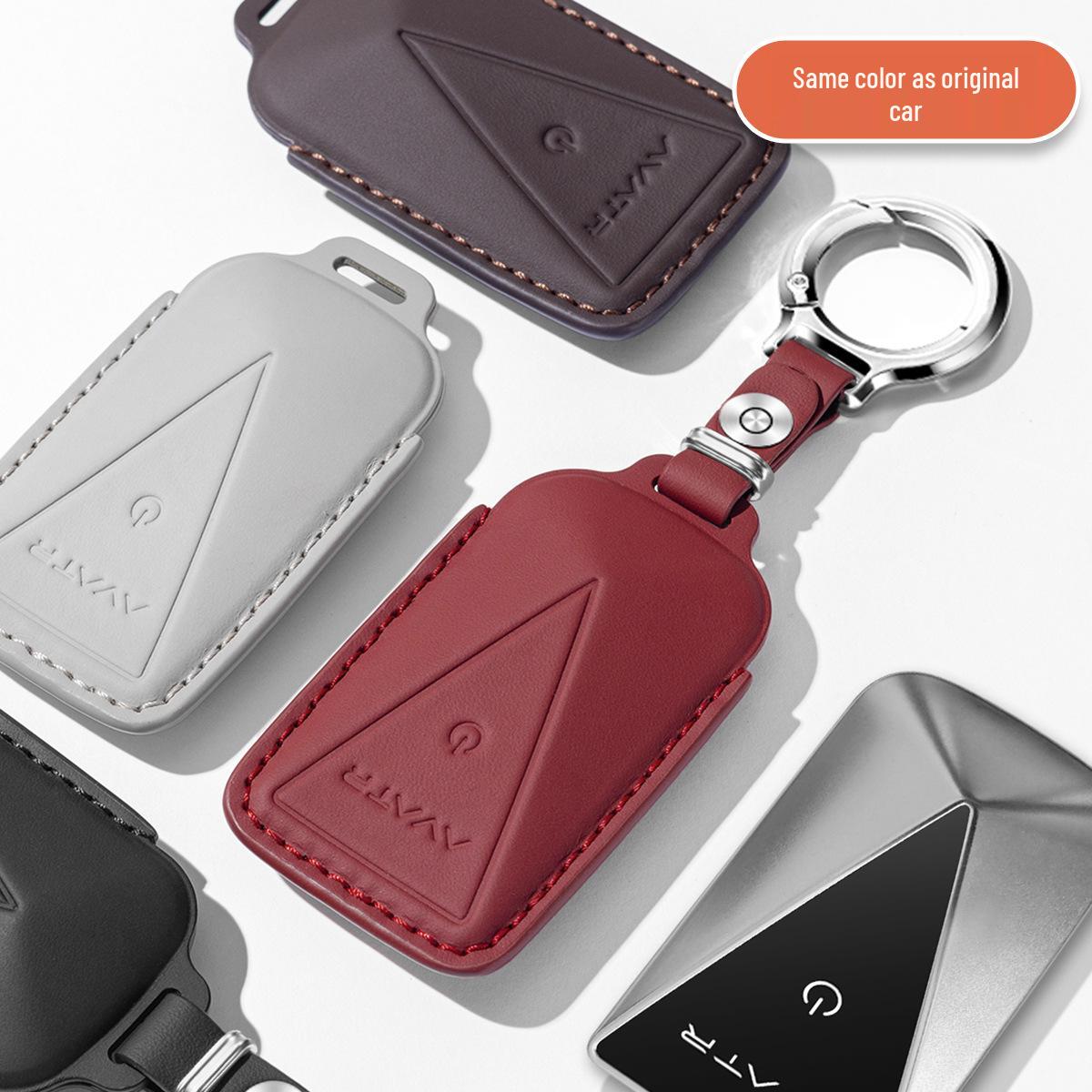 

Compatible with Avatr 07: Genuine Leather Key Case for 2025 Model - Unisex Car Interior Modification Accessory.