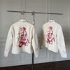 RICH KIDS 25SS Red "Bicycle" Embroidered Leather Jacket for Men & Women