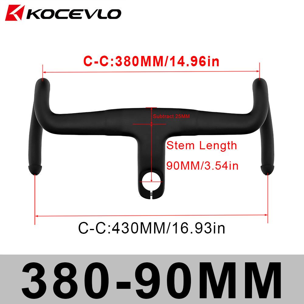 KOCEVLO K05 Full Carbon Gravel One-Piece Integrated Drop Bar with Internal Routing and Spacers