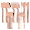 30Pcs/Set Stainless Steel Dinner Mirror Gold Dinnerware Set Knife Dessert Fork Spoon Cutlery Set Kitchen Flatware Silverware Set